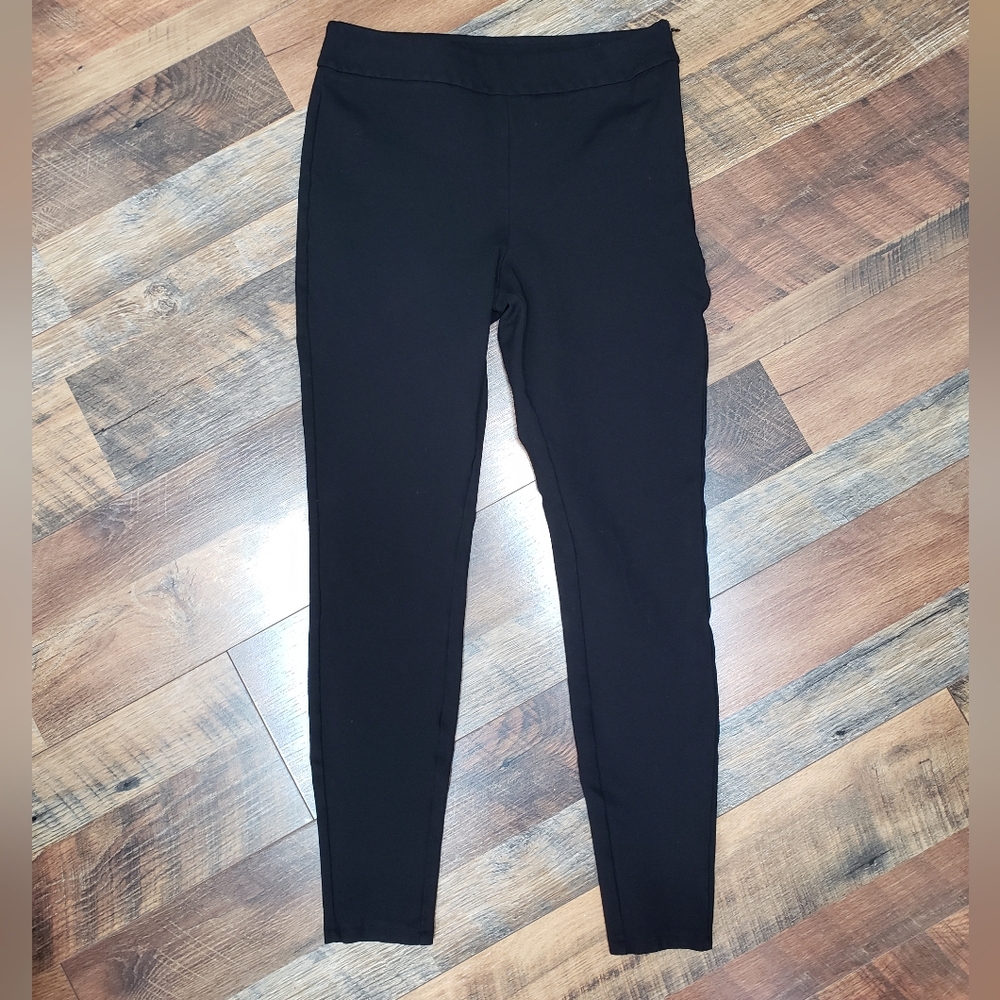 A New Day Black Stretch Slim Pants, Size Medium